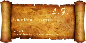 Laurinecz Fanni névjegykártya